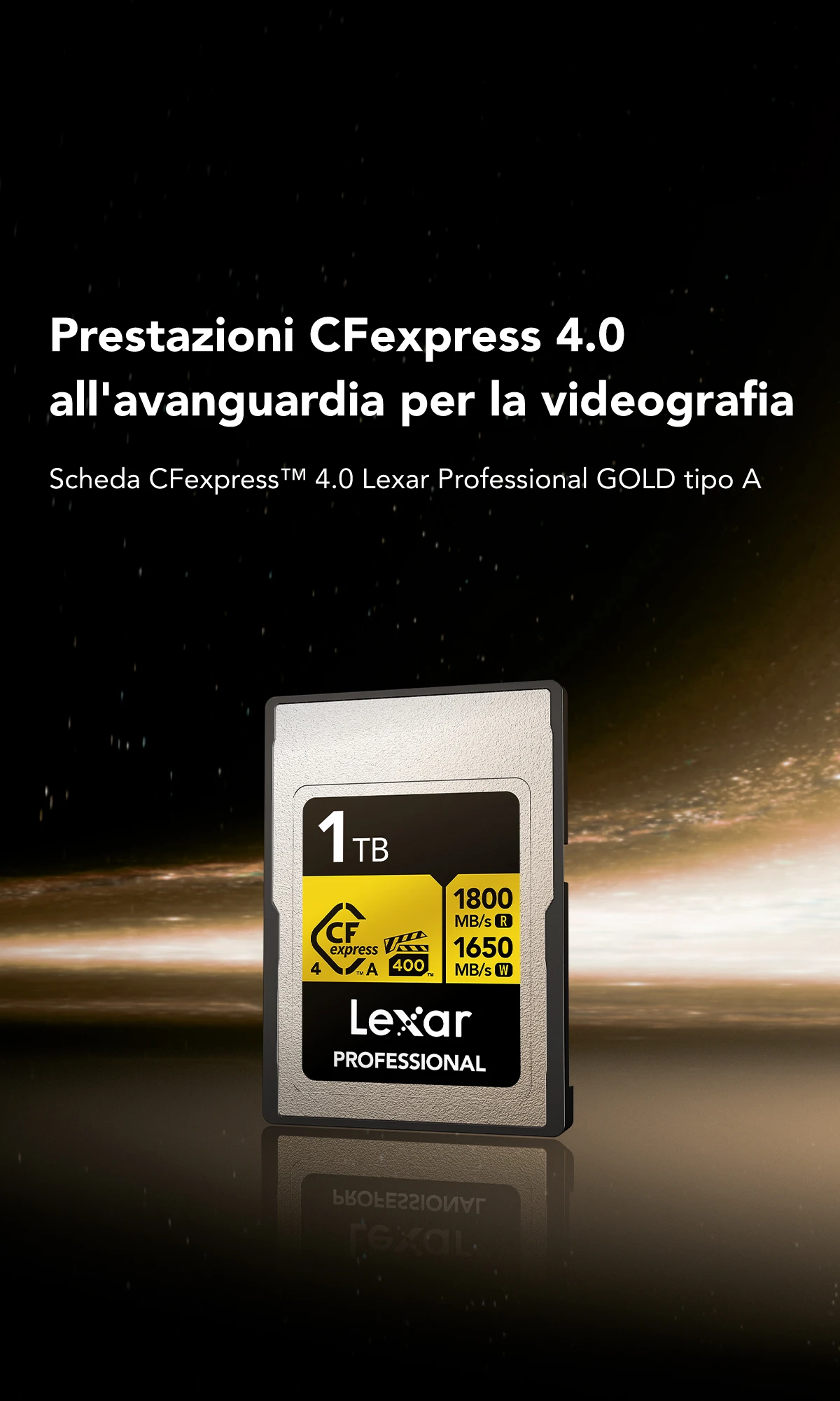 Scheda CFexpress™ 4.0 Lexar® Professional GOLD tipo A